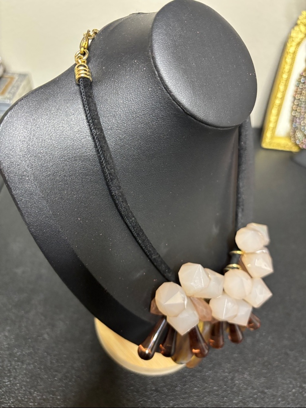 Abstract Acrylic Chunky Collar Statement Cord Necklace Runway Fashion - Picture 6 of 8